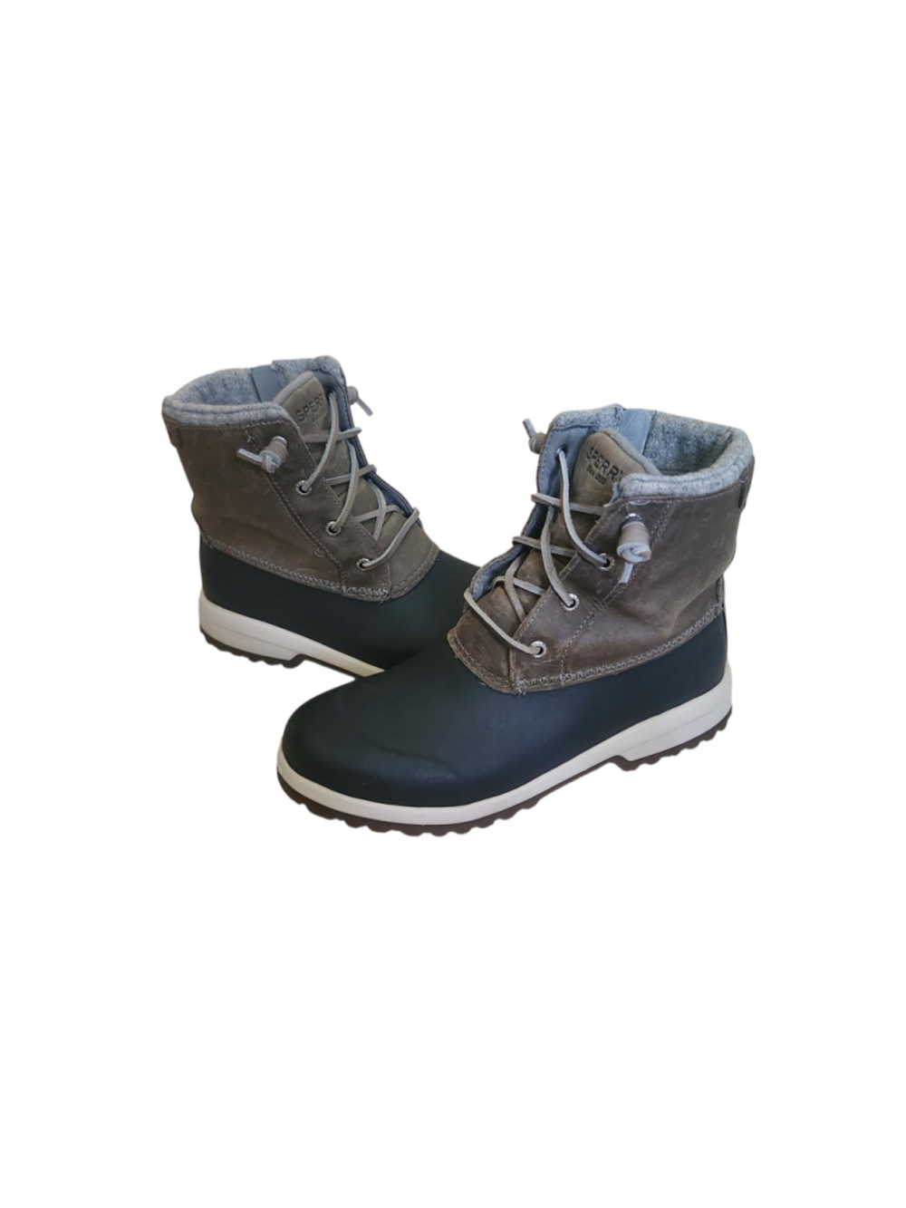 Sperry STS82667 Women’s 7M Wool Duck Boots Thinsulate Waterproof Gray Brown